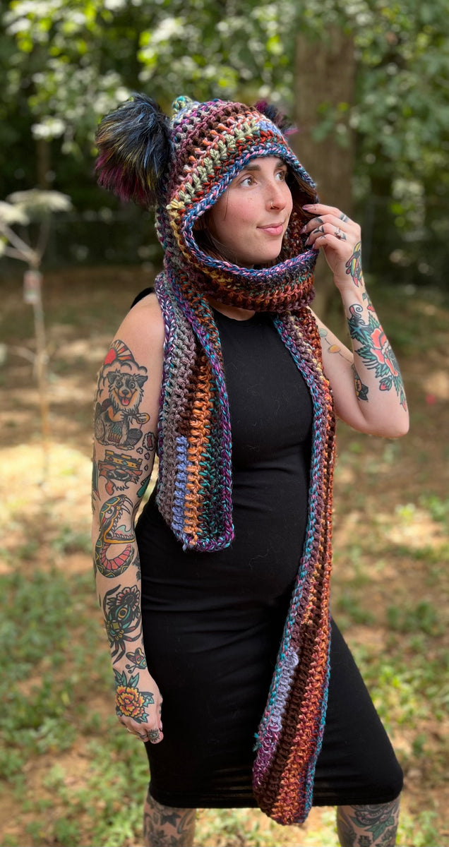 Scrappy Pixie Hooded Scarf Of Mars Crochet