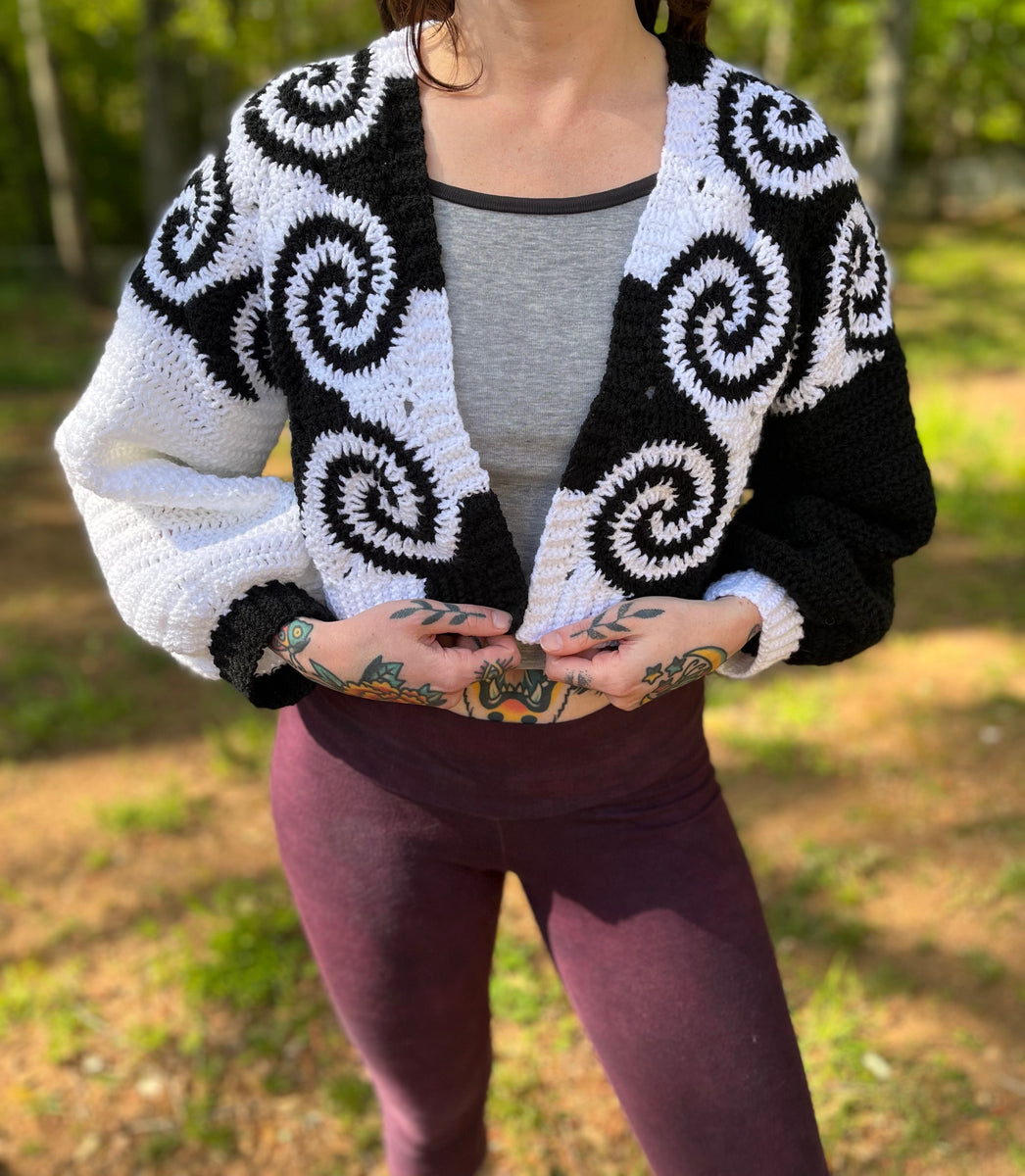 Spiral Out Cardigan Pattern – Of Mars Crochet