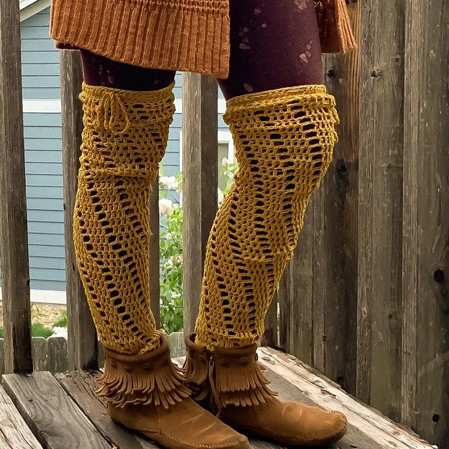 Spiral Leg Warmers - Crochet Pattern – Of Mars Crochet