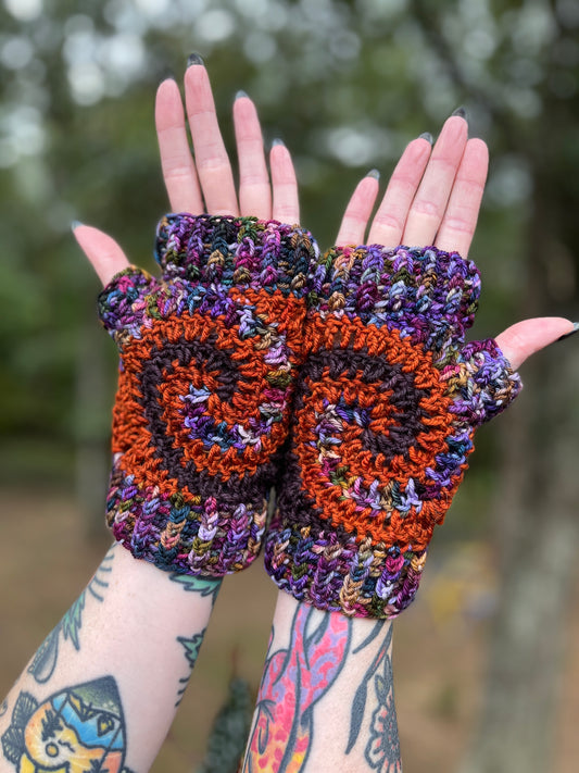 Merino Swirl Fingerless Gloves