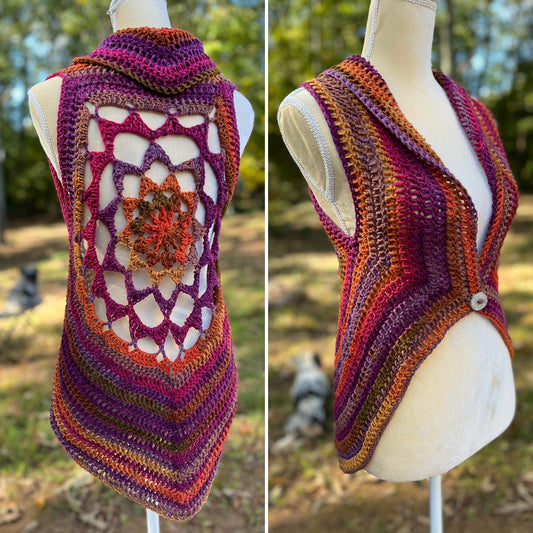 Cosmic Mandala Vest Crochet Pattern