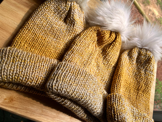 Gold Merle Knit Hat