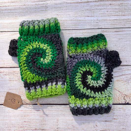 Toxic Swirl Fingerless Gloves