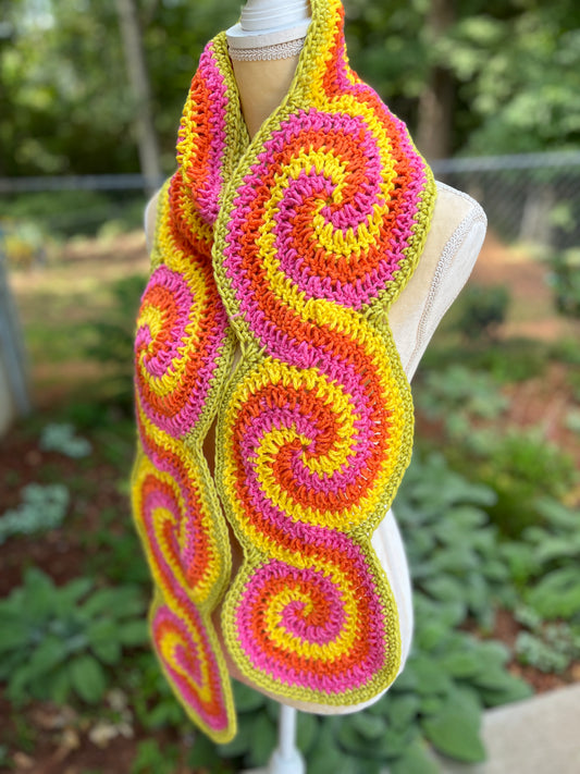 Strawberry Lemonade Spiral Scarf