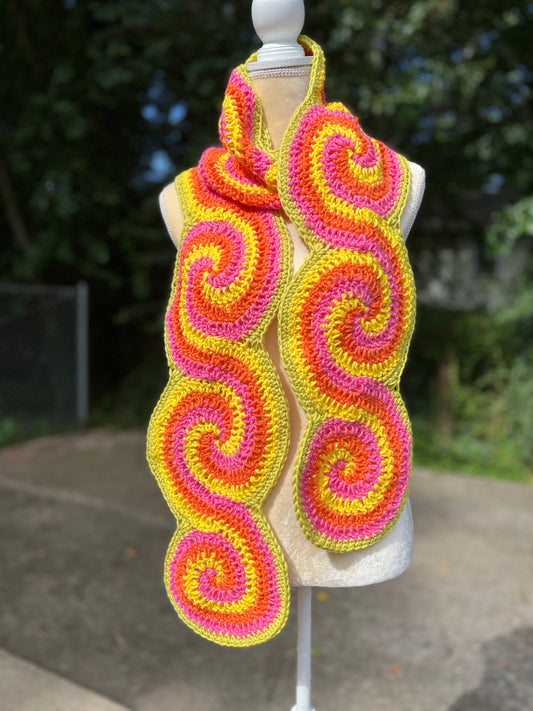 Strawberry Lemonade Spiral Scarf