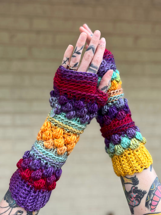 Rainbow Wobble Bobble Gloves