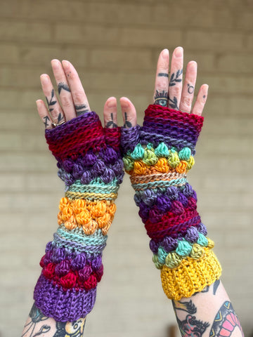 Rainbow Wobble Bobble Gloves