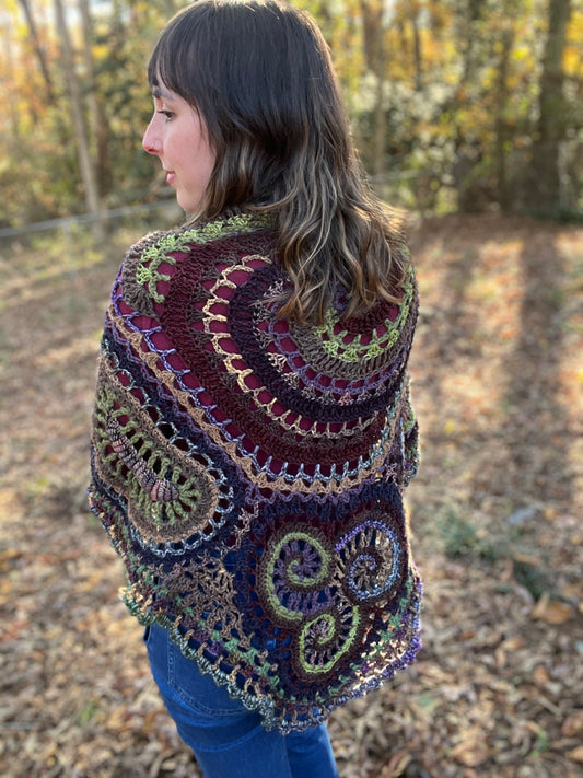 Earth Angel Freeform Crochet Shawl