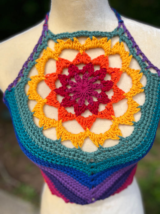 Mandala Crop Top Crochet Pattern