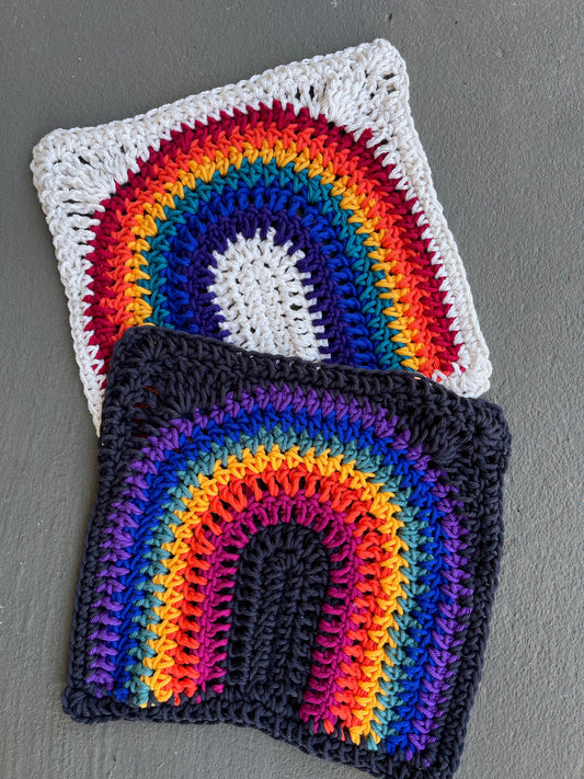 Rainbow Crochet Square Pattern