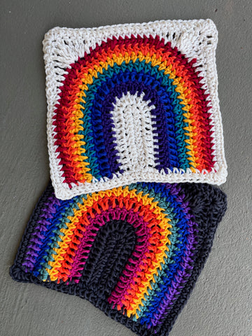 Rainbow Crochet Square Pattern