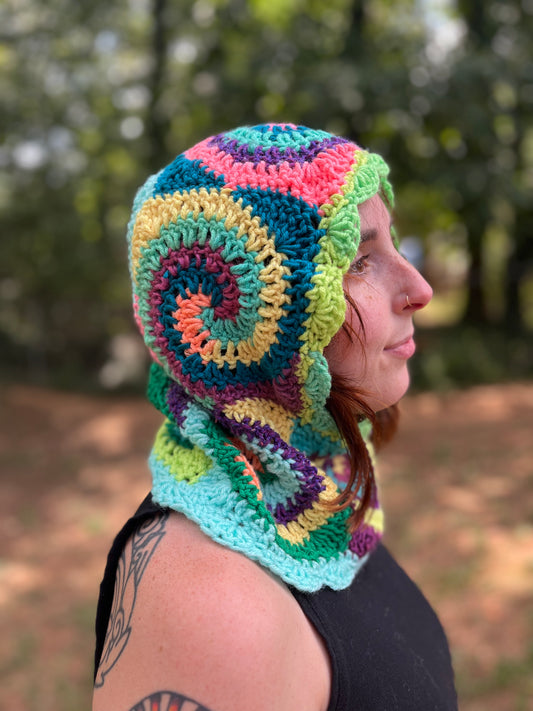 Cotton Candy Spiral Balaclava