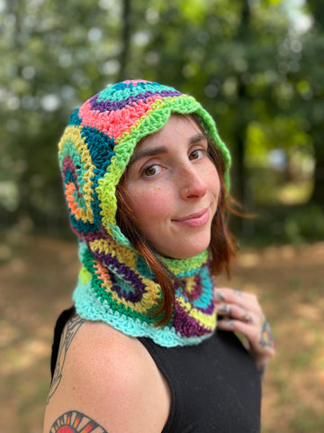 Cotton Candy Spiral Balaclava