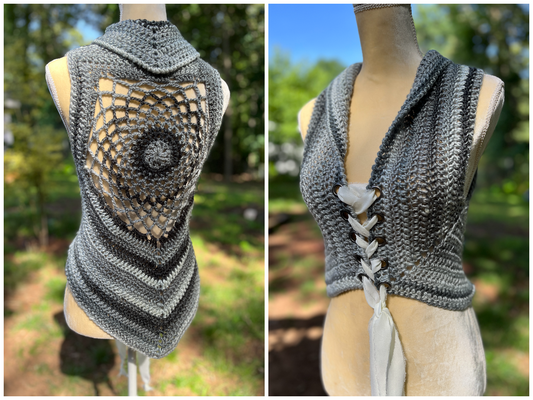 Dreamcatcher Mandala Vest  & Sweater - Crochet Pattern