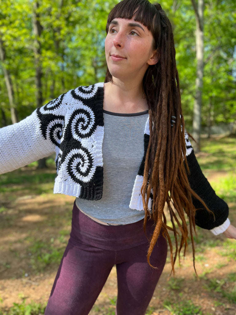 Spiral Out Cardigan Pattern – Of Mars Crochet