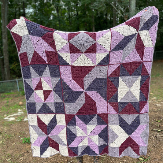 Homestyle Patchwork Crochet Blanket Pattern