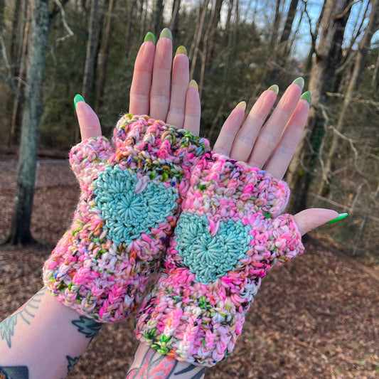 Pink Sprinkles Sweetheart Mitts