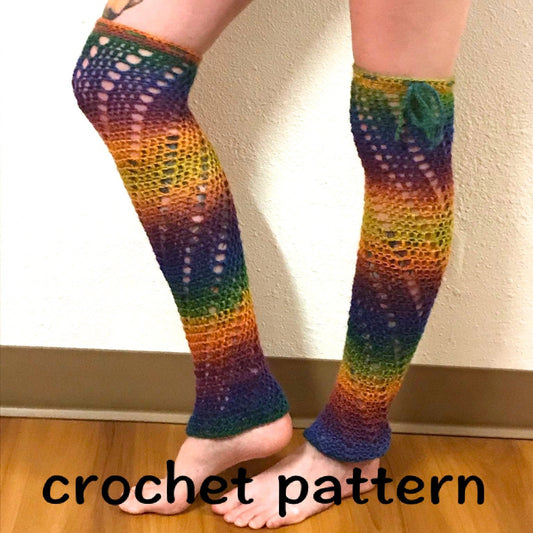 Spiral Leg Warmers - Crochet Pattern