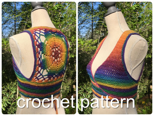 Luna Mandala Wrap Vest - Crochet Pattern