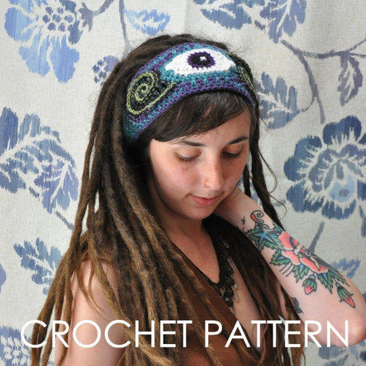 Third Eye Freeform Headband - Crochet Pattern