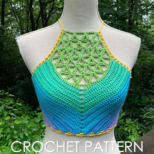 Sacred Flower Crop Top - Crochet Pattern