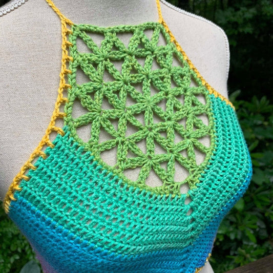 Sacred Flower Crop Top - Crochet Pattern