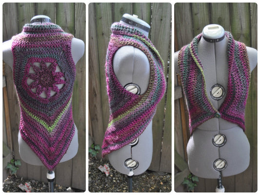 Blossom Mandala Vest - Crochet Pattern