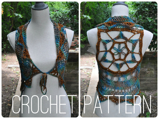 Starflower Mandala Vest - Crochet Pattern